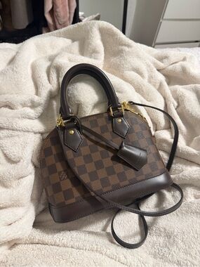 Louis Vuitton Brown Alma bb Small Satchel with Dark Chocolate Trim